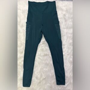 Glyder Deep Teal athletic leggings with pockets size small